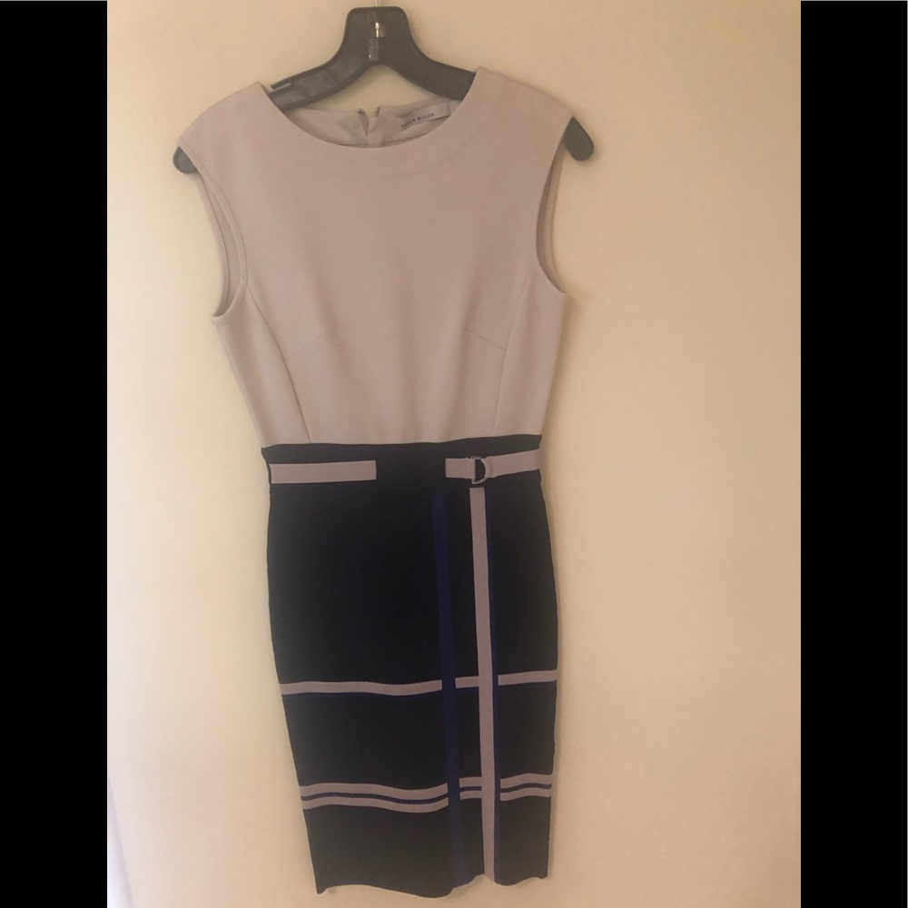 Karen Millen beige and black dress.